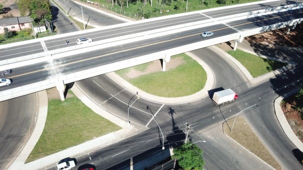 foto área da Duplicação da ERS-118