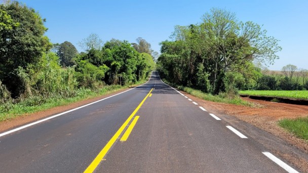 A imagem mostra trecho da rodovia após recuperação