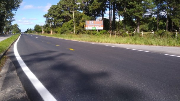 Imagem mostra trecho da rodovia após realização de obras