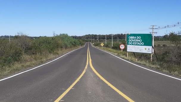 Imagem mostra trecho da rodovia recém recuperado 