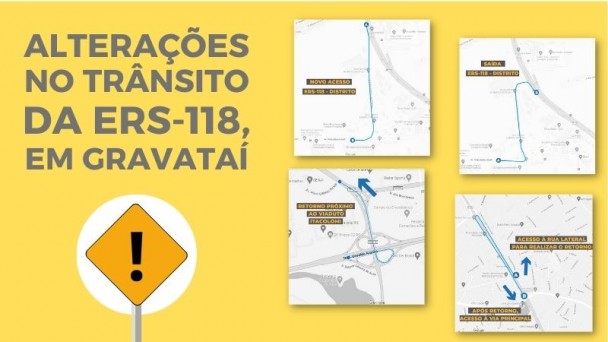 alterações no transito da ERS-118 em Gravataí
