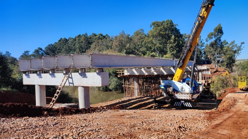 profundo Soldado Siete Avançam obras na ponte sobre o Rio Turvo, entre Braga e Campo Novo - DAER-RS
