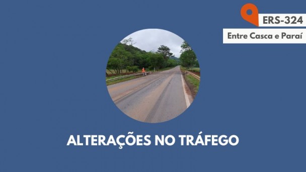 Alteração no tráfego