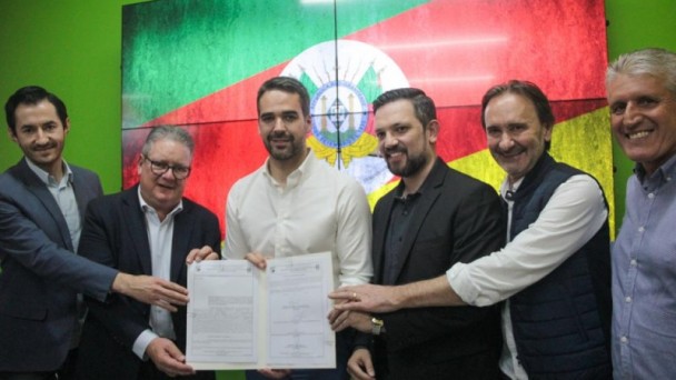 Autoridades do Estado e município de Esteio assinam convênio para obra do viaduto que deve começar em 2024, com previsão de conclusão até 2025.