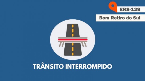 Bloqueada ERS-129 em Bom Retiro do Sul